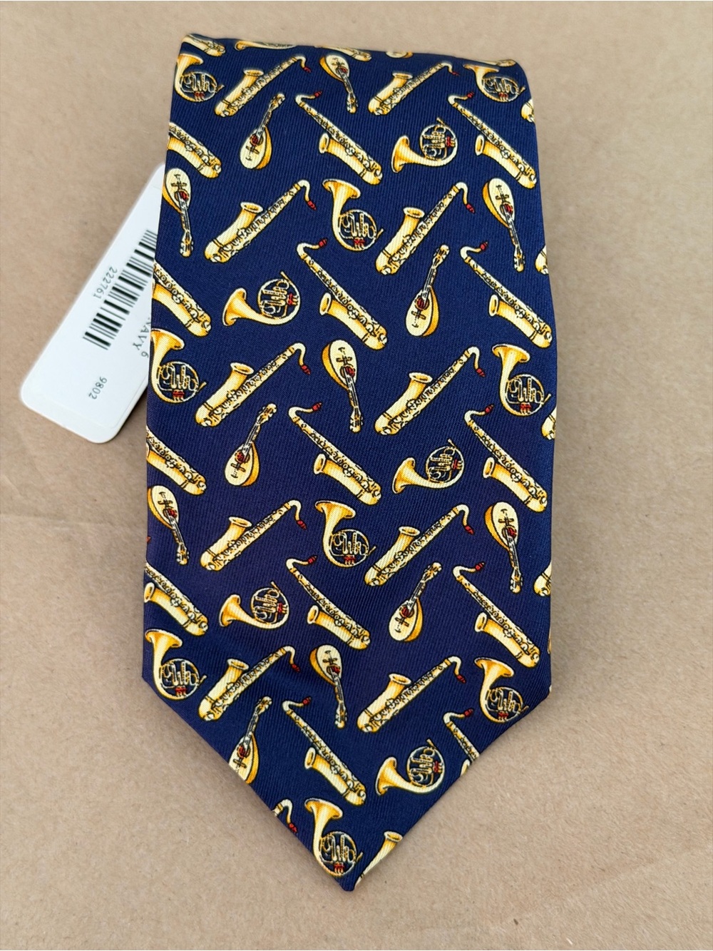 Thomas Pink Navy Blue Musical Instrument Tie